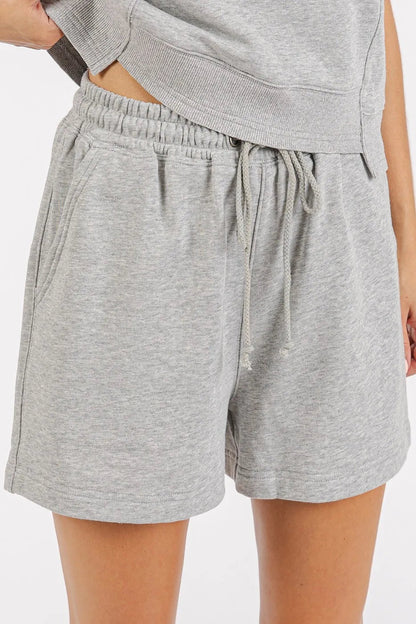Mittoshop French Terry Crew Neck Top and Shorts Set West2East Surf