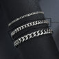 3/5/7/mm Fashion Simple Stainless Steel Cuban Chain Bracelet For Men And Women NovaCart
