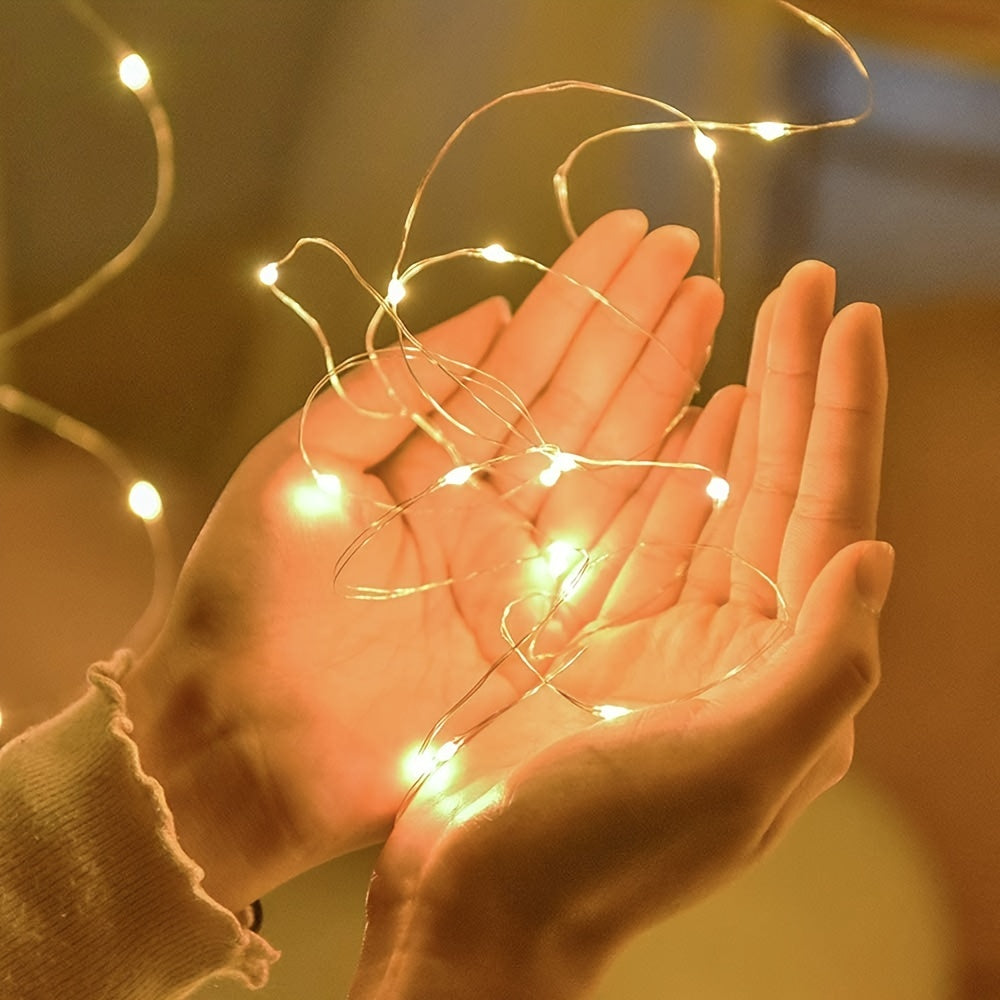 LED Fairy Lights Battery Box Copper Wire String 78.74/196.85/393.7inch Holiday Outdoor Lighting Christmas Tree Wedding Party Decoration NovaCart