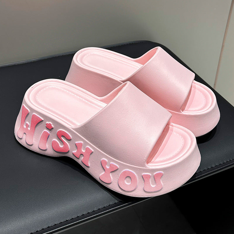 Non-slipHeight-increasing Thick-soled Slippers For Women See size chart under “more details” The Fashion Celestial