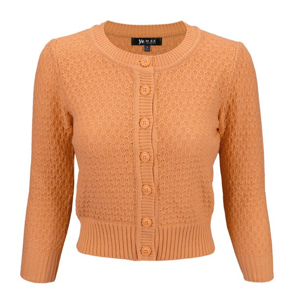 3/4 Sleeve Cute Pattern Cropped Cardigan Sweater Shop Style & More | Fresh Looks, Everyday Deals & Free Shipping