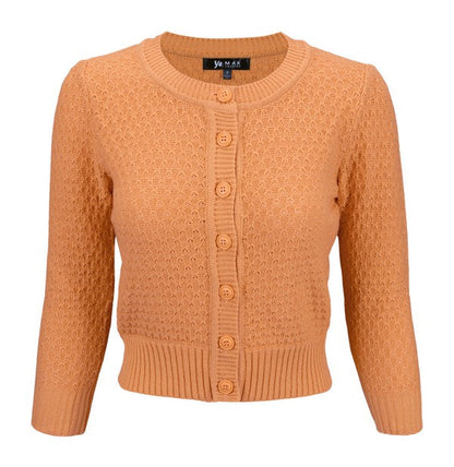 3/4 Sleeve Cute Pattern Cropped Cardigan Sweater Shop Style & More | Fresh Looks, Everyday Deals & Free Shipping