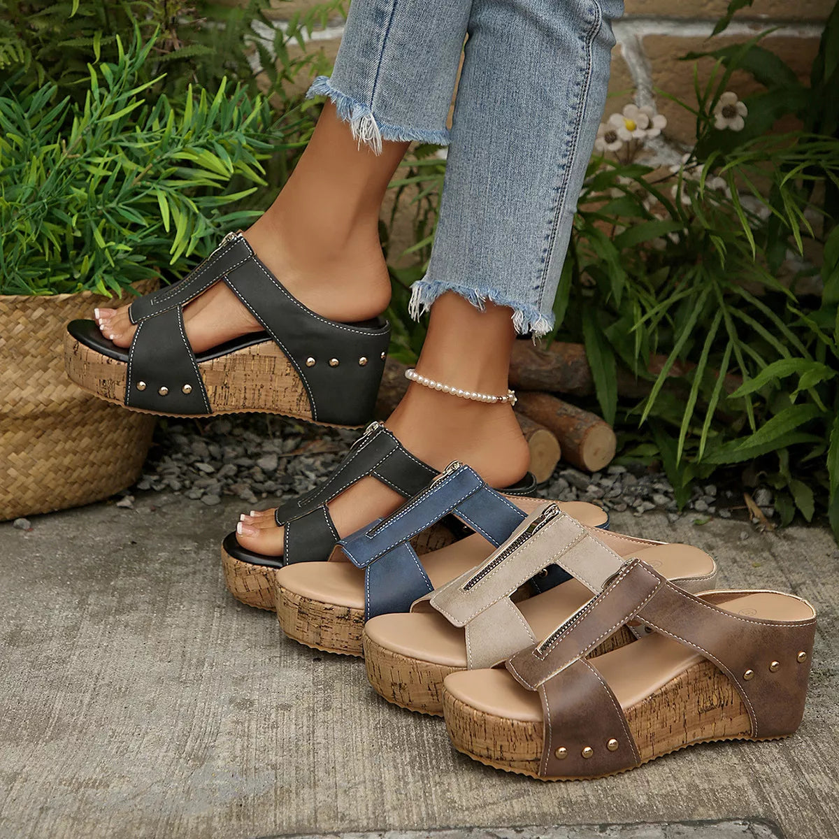Open Toe Wedge Sandals New Era Fashion LLc