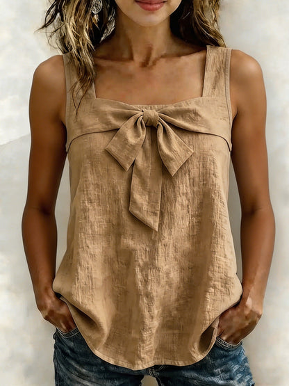Women's Square-Neck Wide-Strap Sleeveless Tank Top FitiqueFit
