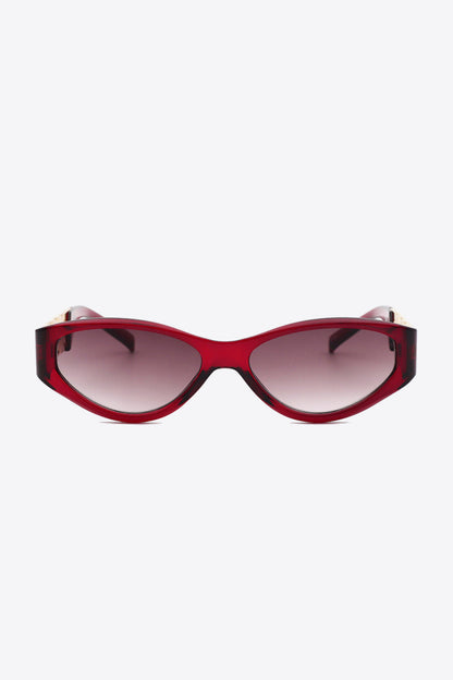 Chain Detail Temple Cat Eye Sunglasses New Era Fashion LLc