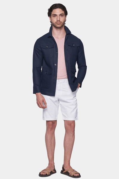 The Slim Safari Coat (Navy) Bright Moons