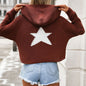 Fashion Pullover Hooded Sweater With Pockets Loose Star Long Sleeve Zippered Cropped Cardigan Outwear Tops For Womens Clothing See size chart under “more details” The Fashion Celestial