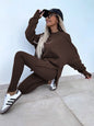 Women’s Casual Sweater Suit – Loose Split Top & Fitted Trousers Set FitiqueFit