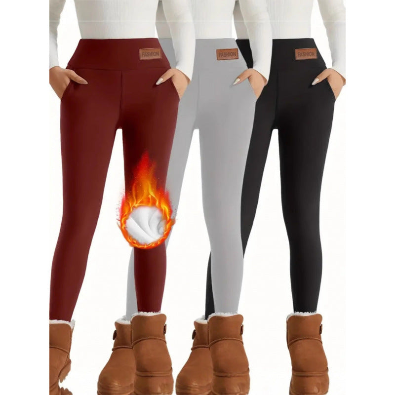 Women’s High-Waist Fleece-Lined Warm Leggings FitiqueFit