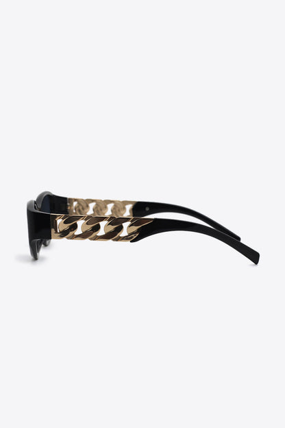 Chain Detail Temple Cat Eye Sunglasses New Era Fashion LLc