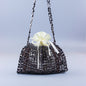 Handmade Flat Beads Woven Large Dumpling Fashion Trendy One-shoulder Handbag See size chart under “more details” The Fashion Celestial