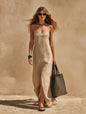Women's Minimalist Sleeveless Slip Dress – Loose Fit Resort Style FitiqueFit