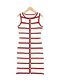 Contrast Stripe Knit Sleeveless Midi Dress – 5 Colors, S–L FitiqueFit
