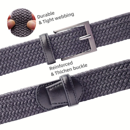 Woven Stretch Belts Made of Braided Elastic for Men And Women, Suitable for Casual Pants, Jeans, And Golf Shirts NovaCart
