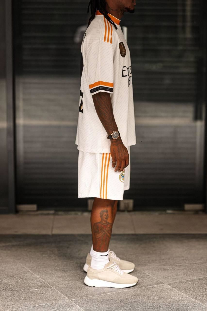 Real Madrid Printed Oversized T-shirt and Shorts Set - 100% Cotton Jersey, New Season Withinblack
