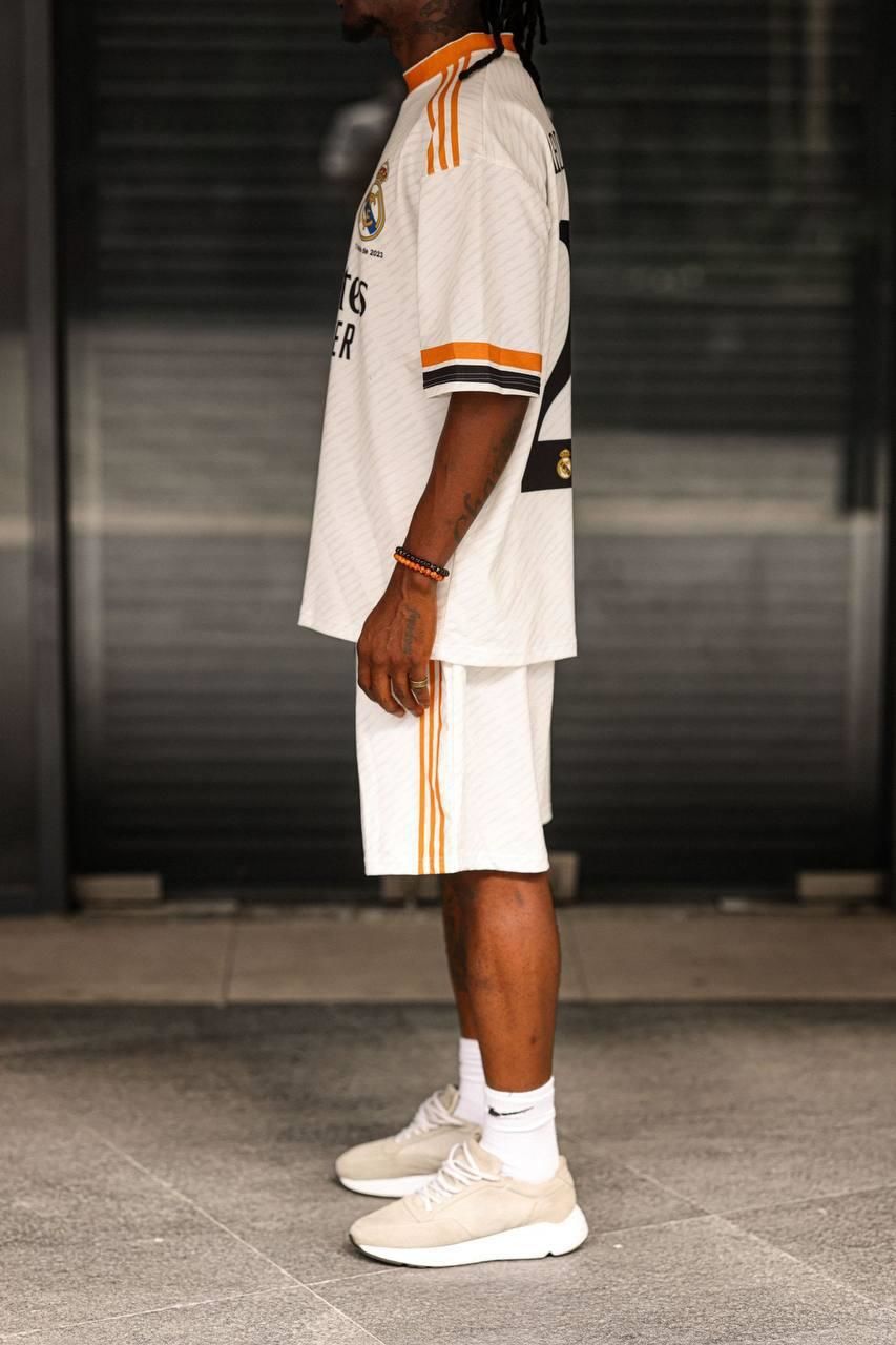 Real Madrid Printed Oversized T-shirt and Shorts Set - 100% Cotton Jersey, New Season Withinblack