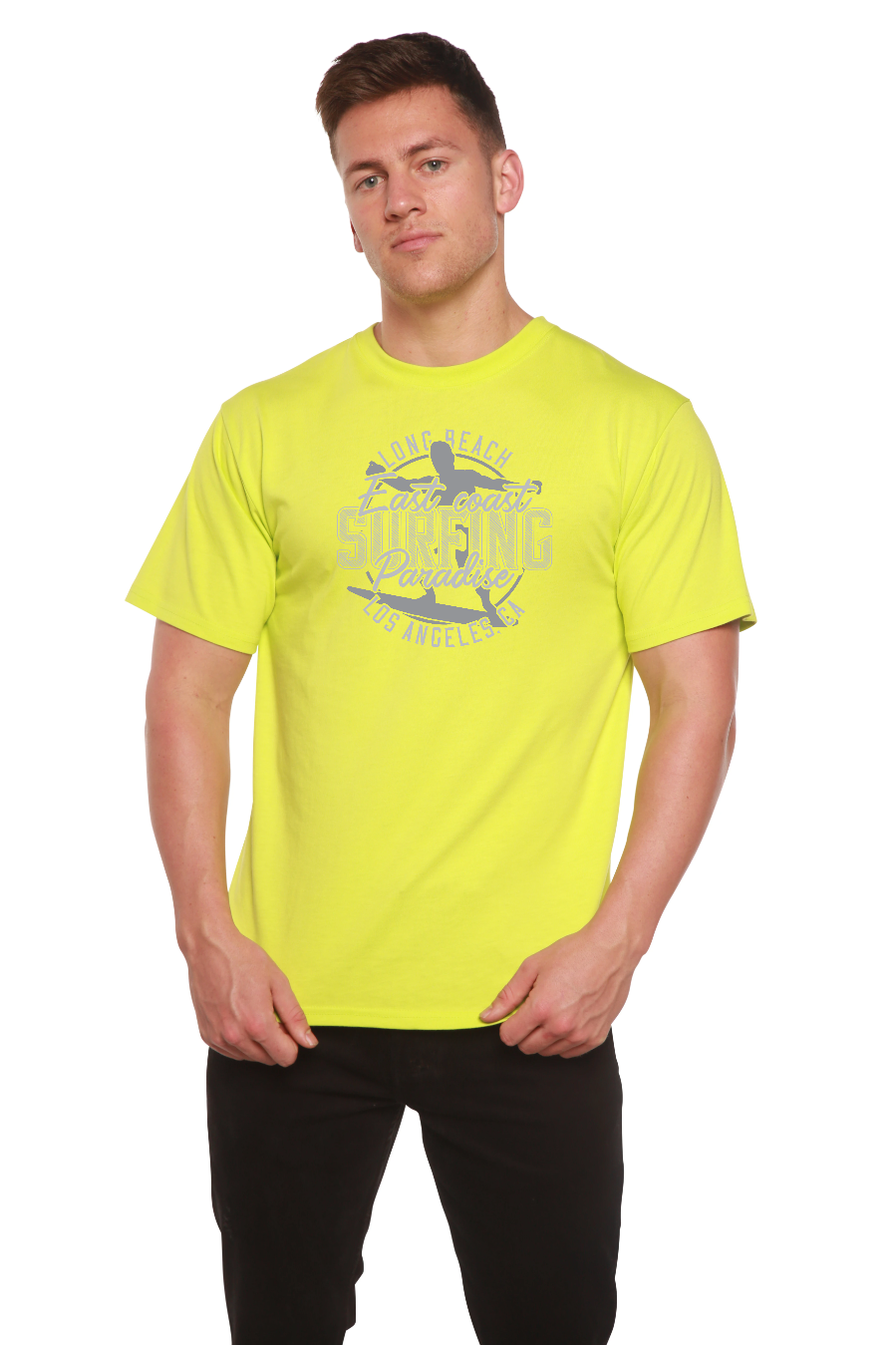 East Coast Paradise Men's Bamboo Viscose/Organic Cotton Short Sleeve Graphic T-Shirt Spun Bamboo
