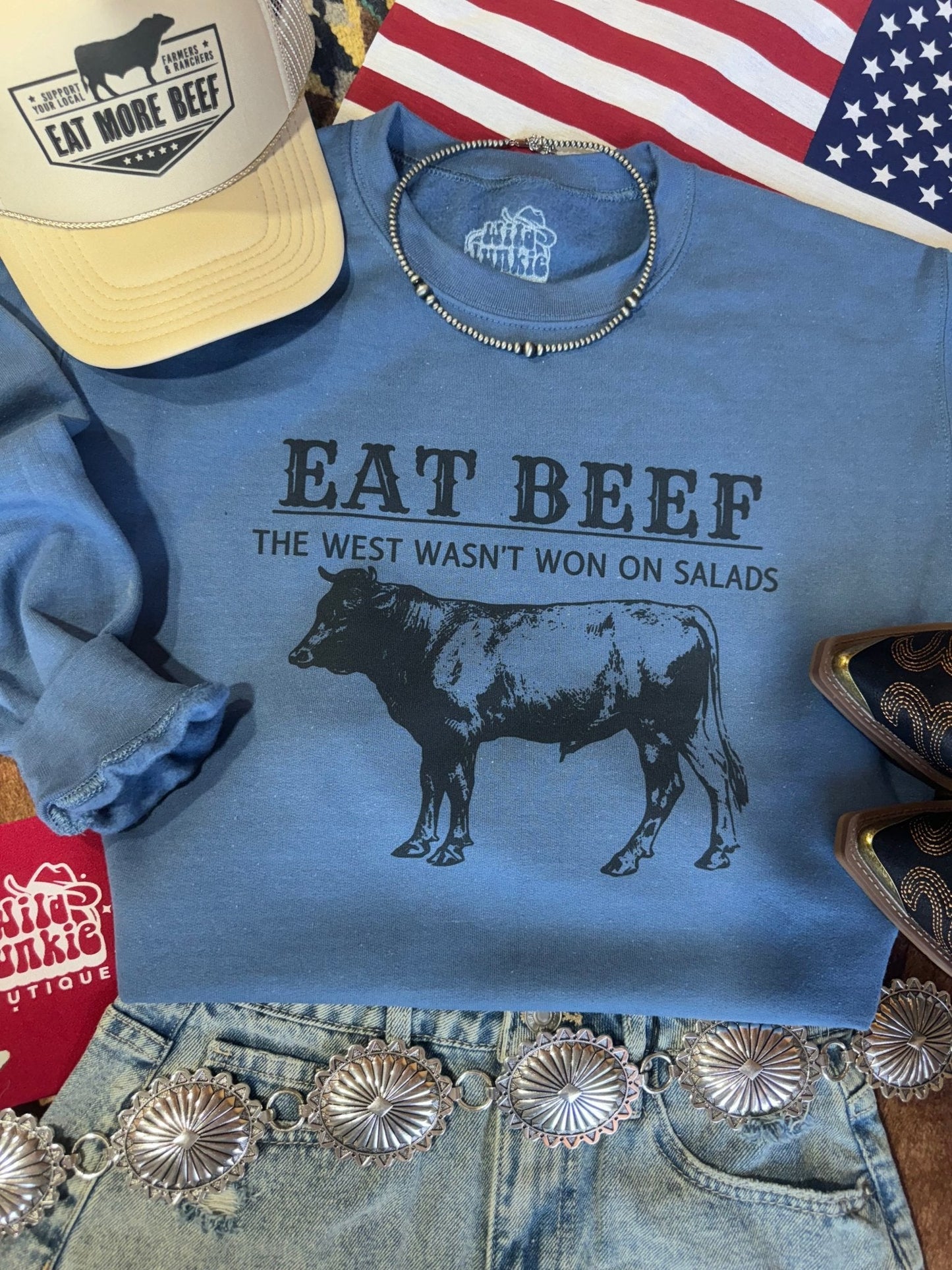 West Wasn't Won On Salad Graphic Sweatshirt Wild Junkie