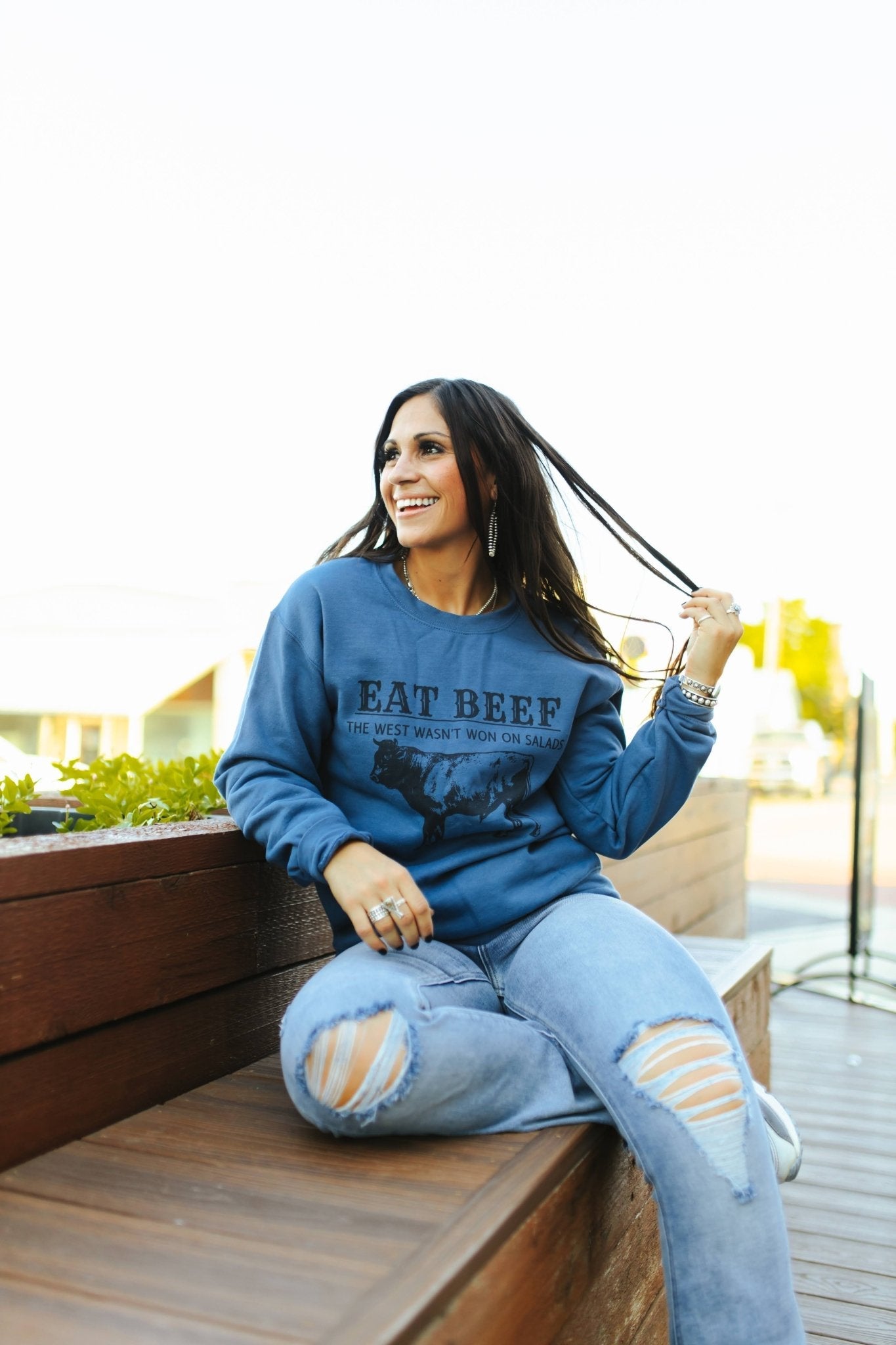 West Wasn't Won On Salad Graphic Sweatshirt Wild Junkie
