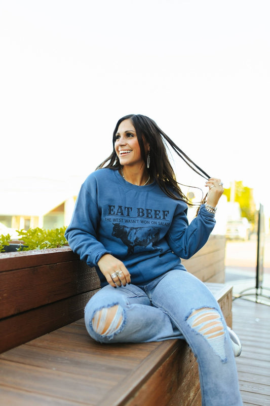 West Wasn't Won On Salad Graphic Sweatshirt Wild Junkie
