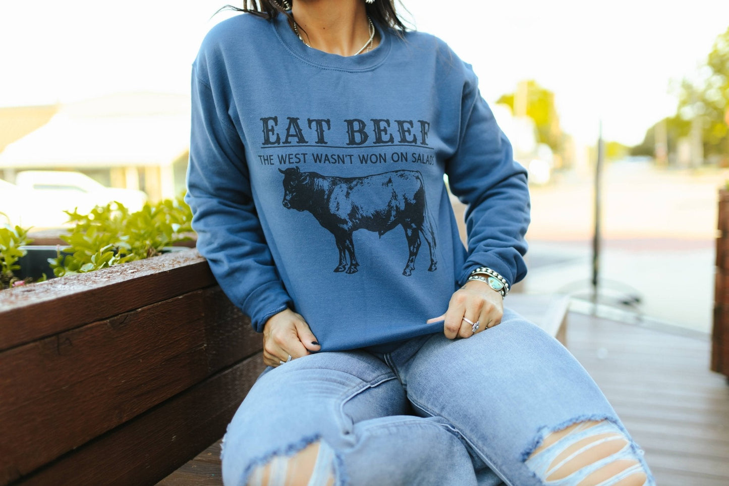 West Wasn't Won On Salad Graphic Sweatshirt Wild Junkie