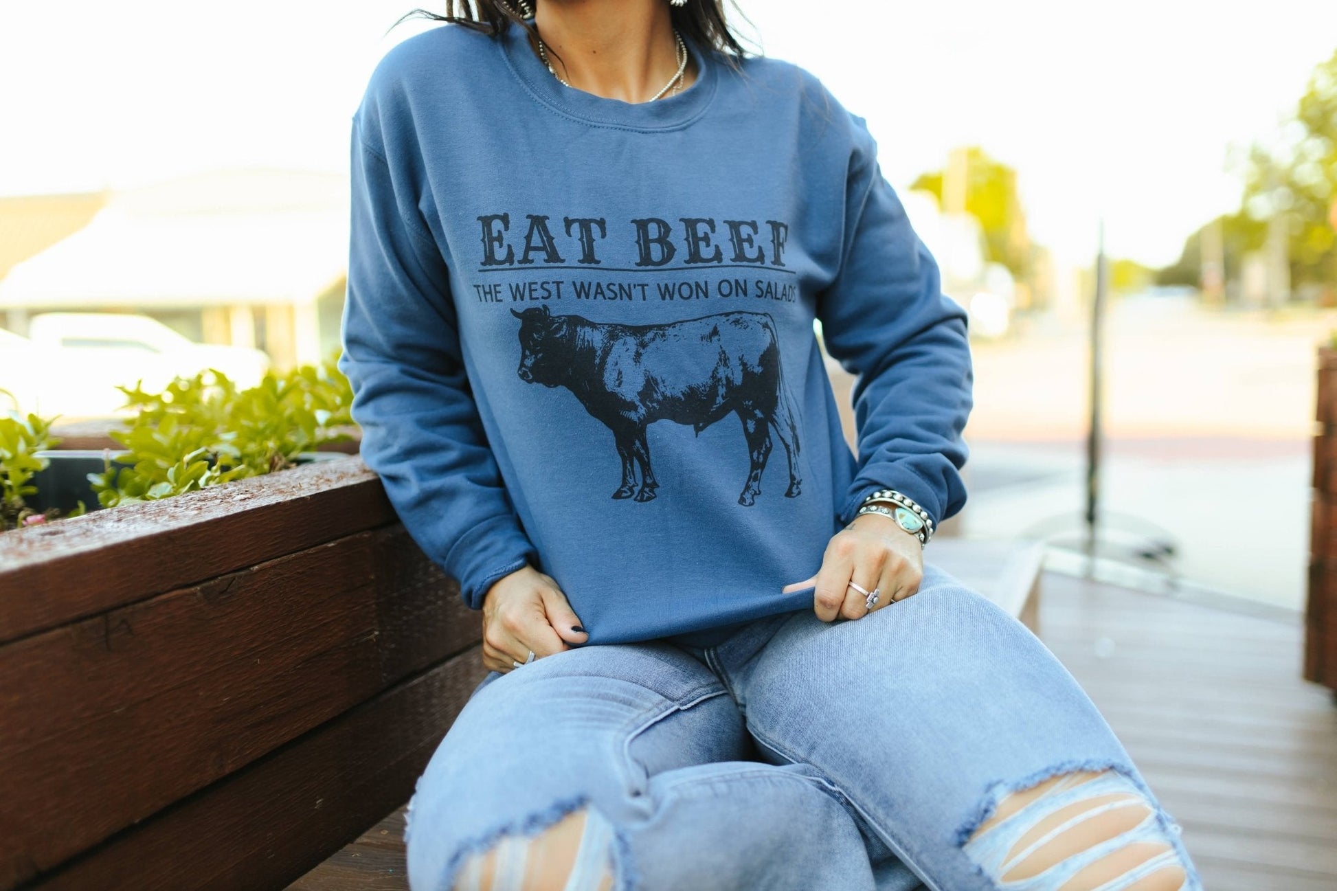 West Wasn't Won On Salad Graphic Sweatshirt Wild Junkie