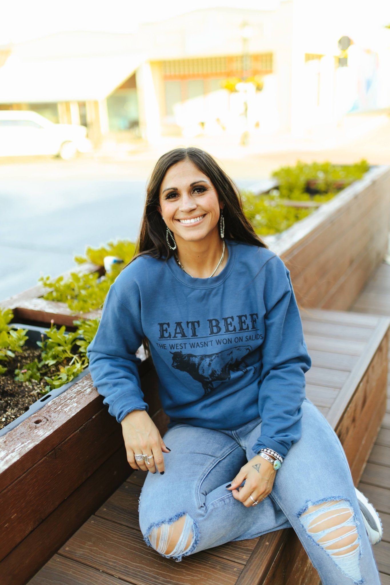 West Wasn't Won On Salad Graphic Sweatshirt Wild Junkie