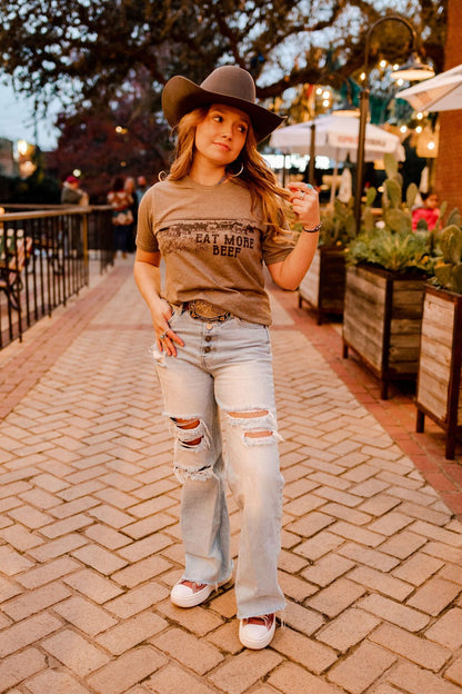 Eat More Beef Western Graphic Tee Wild Junkie