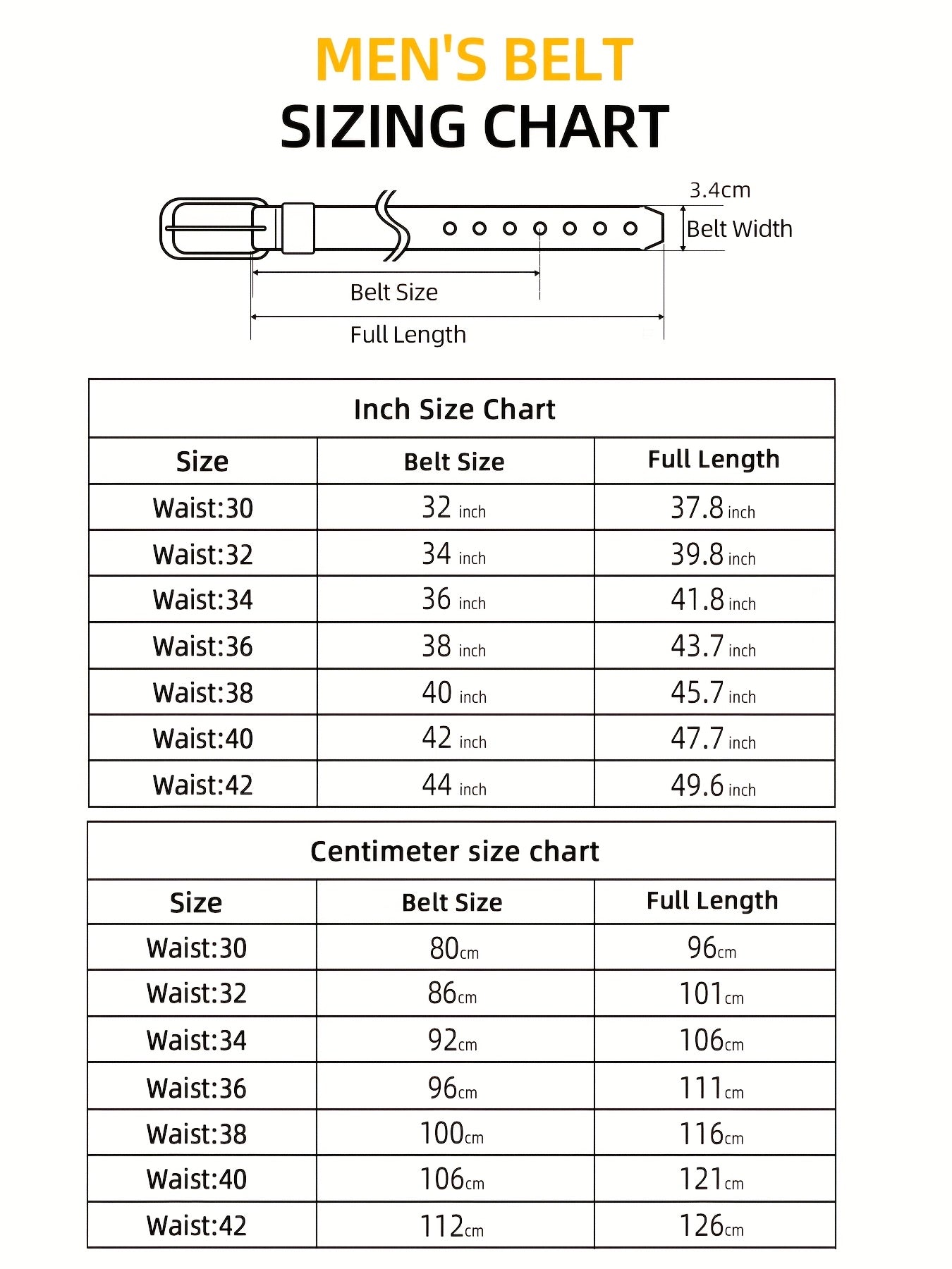 Men's Leather Belt, Fashion & Classic Casual Belt with Single Prong Buckle for Jeans, Pants, Work And Business, Gift for Dad & Husband NovaCart