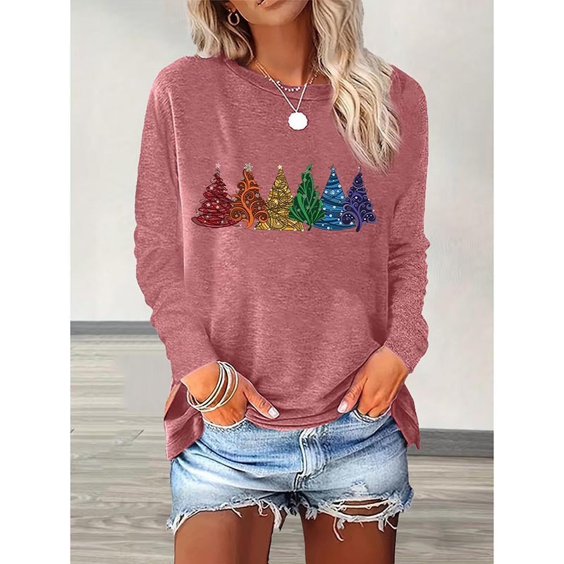 Women’s Christmas Shirt | Cute Christmas Tree Graphic Tee FitiqueFit
