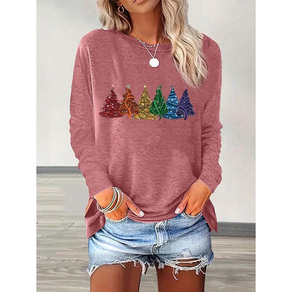 Women’s Christmas Shirt | Cute Christmas Tree Graphic Tee FitiqueFit