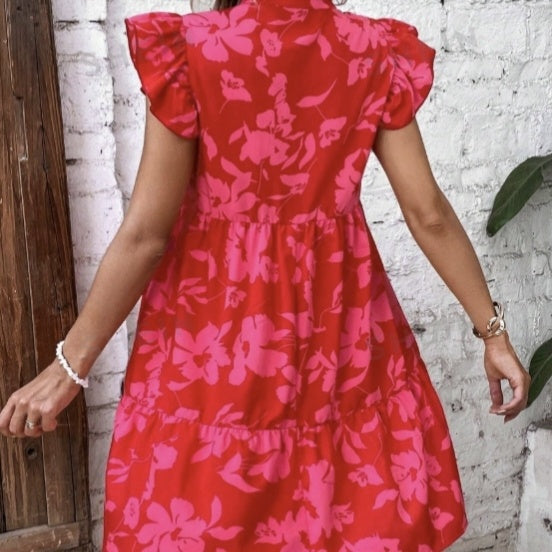 Women’s Floral A-Line Vacation Dress FitiqueFit