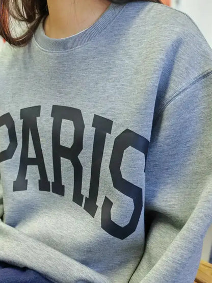 Basic Bae PARIS Round Neck Long Sleeve Air Scuba Sweatshirt New Era Fashion LLc