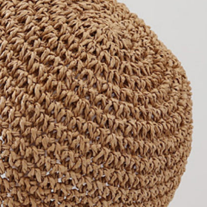 Women's Wide-Brim Fringed Woven Straw Hat | Beach & Vacation Sun Hat FitiqueFit