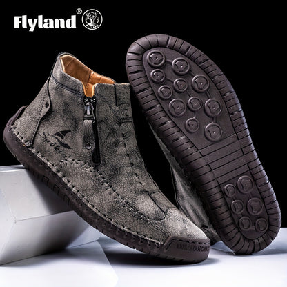 FLYLAND Fashion Vintage Chukka Boots Driving Walking Shoes Business Casual Ankle Boots Daily Work Office Shoes NovaCart