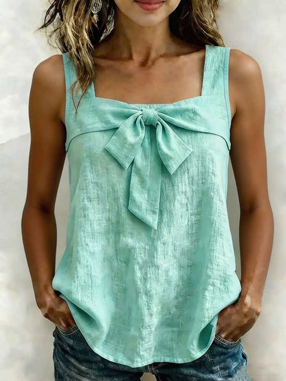 Women's Square-Neck Wide-Strap Sleeveless Tank Top FitiqueFit