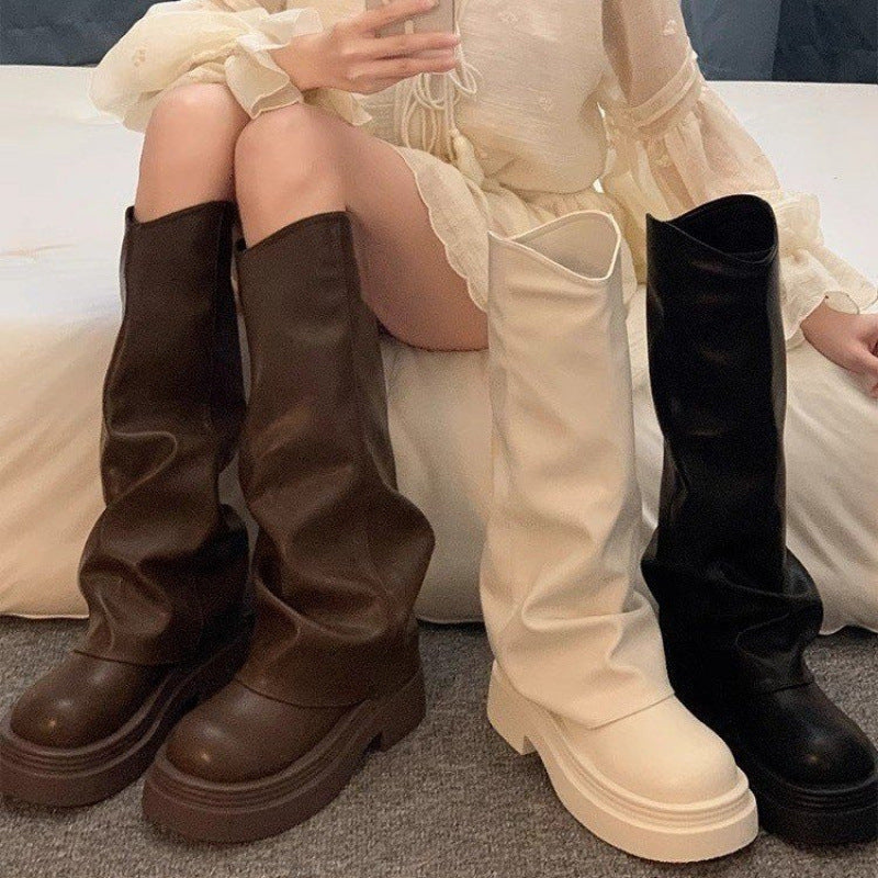Women’s Platform Dress Boots – British Style Autumn/Winter FitiqueFit