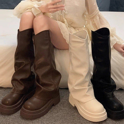 Women’s Platform Dress Boots – British Style Autumn/Winter FitiqueFit