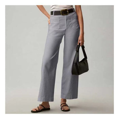 Plus Size High Waisted Slimming Solid Color Suit Pants FitiqueFit