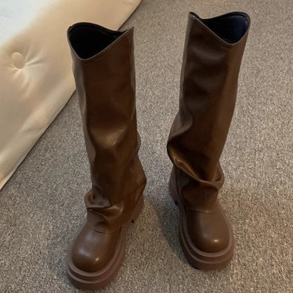 Women’s Platform Dress Boots – British Style Autumn/Winter FitiqueFit