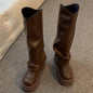 Women’s Platform Dress Boots – British Style Autumn/Winter FitiqueFit