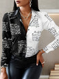 Women’s Floral Print Long Sleeve Shirt – Casual Colorful Loose Blouse FitiqueFit