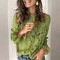 Women's Long-Sleeve Hollow Lace Splicing Top FitiqueFit