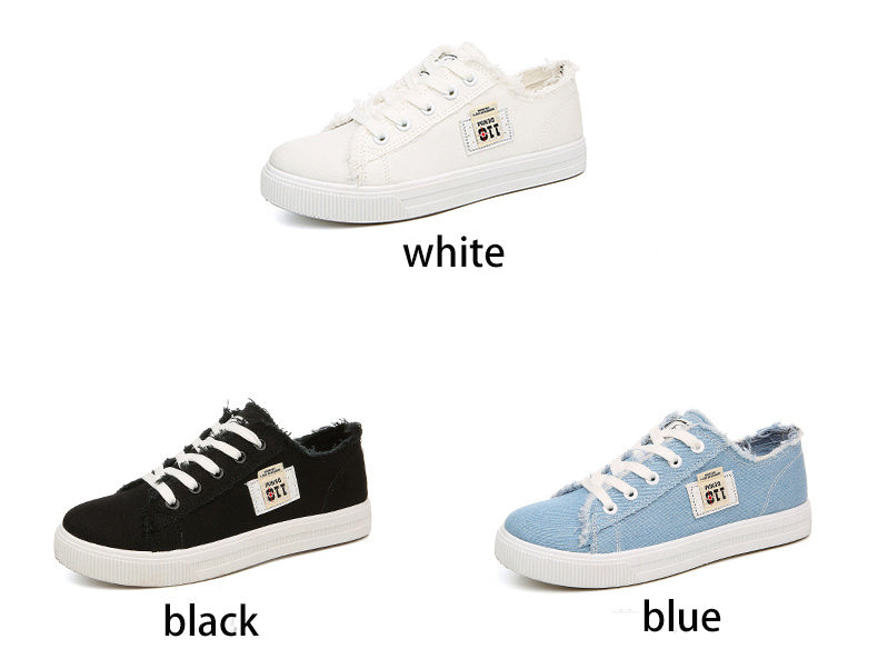 Women'S Casual Round Toe Solid Color Canvas Shoes, Small White, Flat Bottom, PVC Sole, Fabric Upper And Insole, Hand Wash, No Dry Clean, Spring, Autumn, All Season 2022 NovaCart