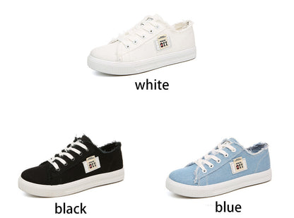 Women'S Casual Round Toe Solid Color Canvas Shoes, Small White, Flat Bottom, PVC Sole, Fabric Upper And Insole, Hand Wash, No Dry Clean, Spring, Autumn, All Season 2022 NovaCart