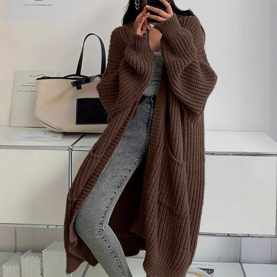 Women’s Long Cardigan Sweater – Loose Fit Knitwear, Versatile Style FitiqueFit