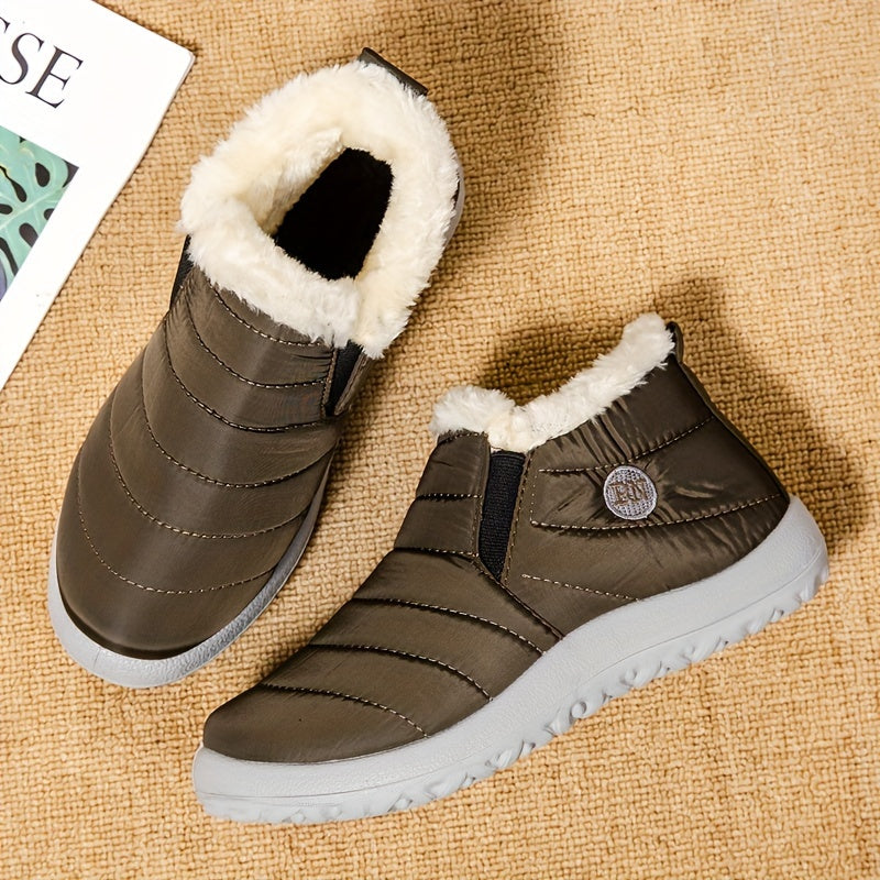 Women'S Winter Snow Boots, Warm And Plush, Short Boots, Shoes, Thickened, Flat-Soled Footwear. NovaCart