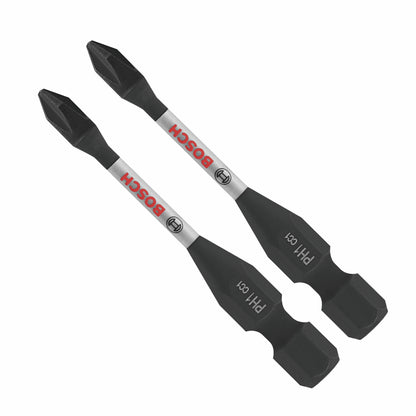 BOSCH ITDPH1202 2 pc. Driven 2 In. Impact Phillips® #1 Power Bits VM Hardware