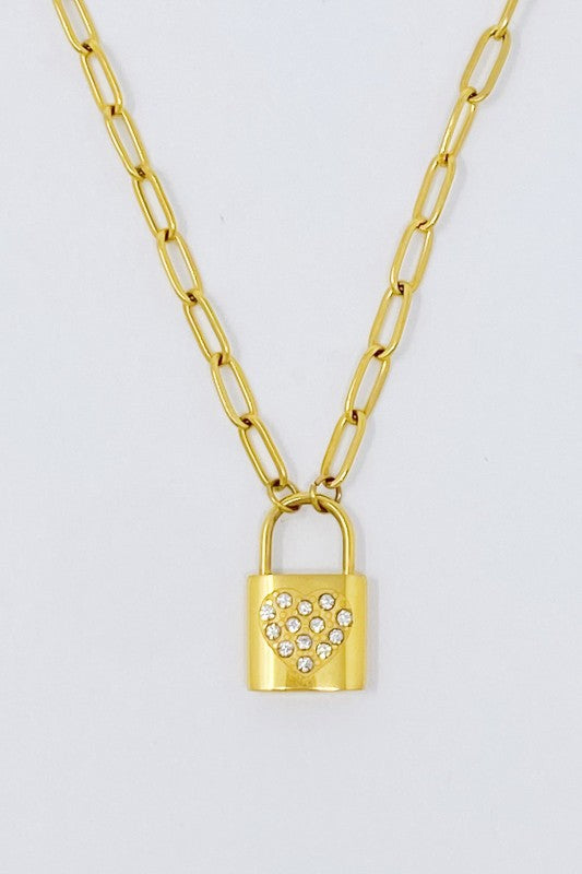 Locked In Shiny Heart Necklace Shop Style & More | Fresh Looks, Everyday Deals & Free Shipping