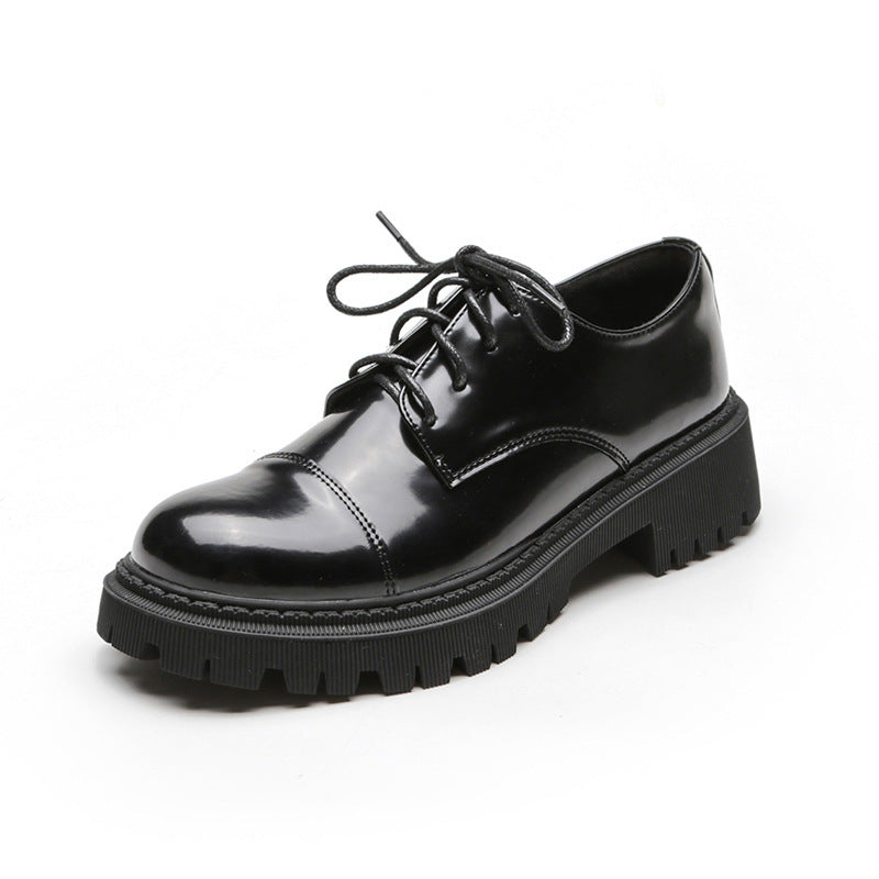 Women’s Solid-Color Retro Slip-On Platform Shoes FitiqueFit